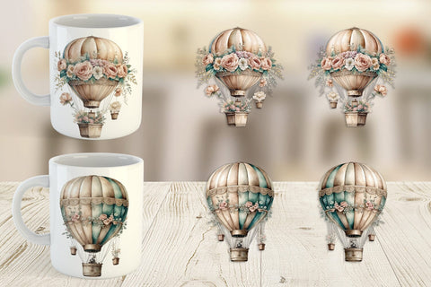 Mug Wrap Hot Air Balloon Sublimation artnoy 