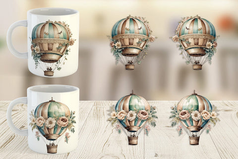 Mug Wrap Hot Air Balloon Sublimation artnoy 