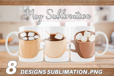 Mug Wrap Hot Chocolate Sublimation artnoy 