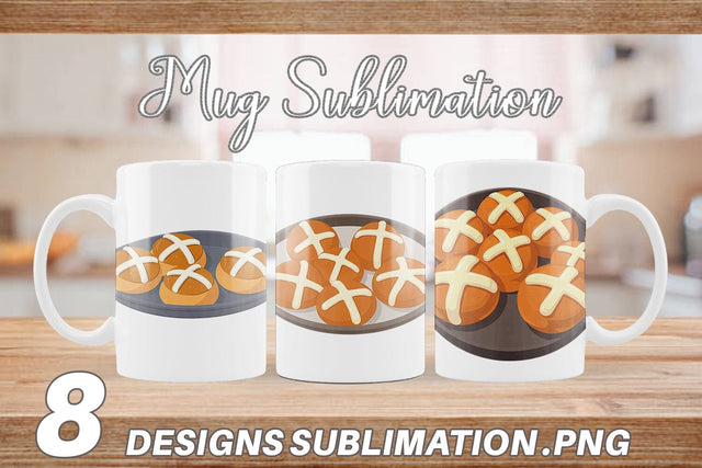 Mug Wrap Hot Cross Buns Sublimation artnoy 