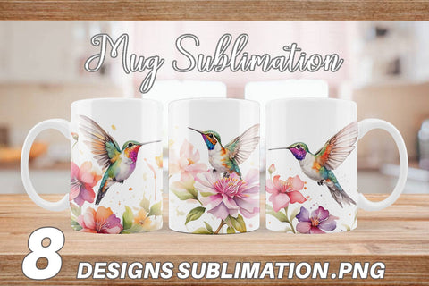 Mug Wrap Hummingbird Summer Sublimation artnoy 