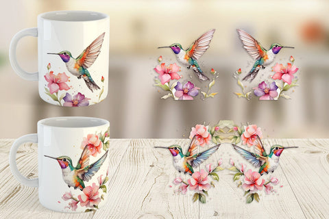 Mug Wrap Hummingbird Summer Sublimation artnoy 
