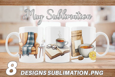 Mug Wrap Hygge Home Comforts Watercolor Sublimation artnoy 