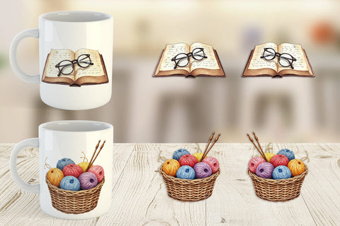 Mug Wrap Hygge Reading Nook Sublimation artnoy 