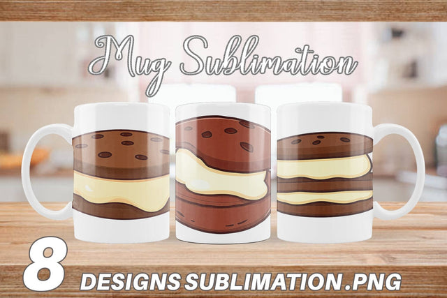 Mug Wrap Ice Cream Cookie Sublimation artnoy 