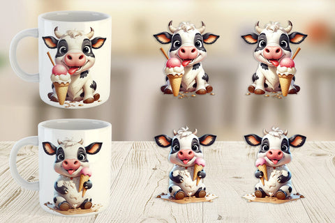 Mug Wrap Ice Cream Cow Sublimation artnoy 