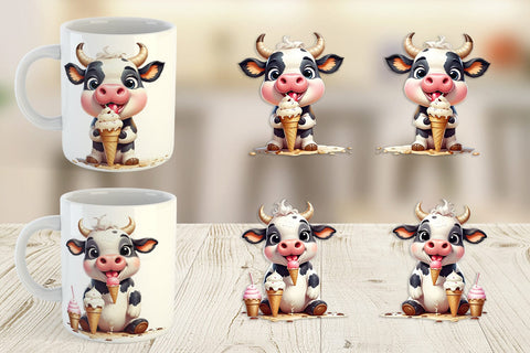 Mug Wrap Ice Cream Cow Sublimation artnoy 