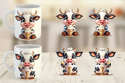 Mug Wrap Ice Cream Cow Sublimation artnoy 