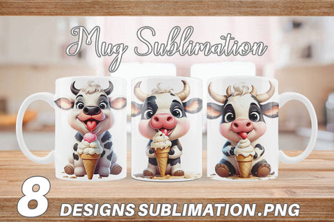 Mug Wrap Ice Cream Cow Sublimation artnoy 