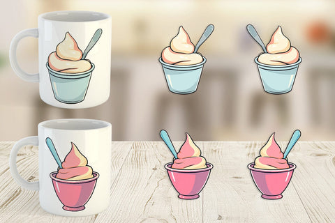 Mug Wrap Ice Cream Cup Sublimation artnoy 