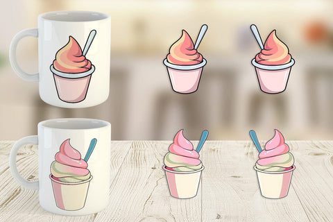 Mug Wrap Ice Cream Cup Sublimation artnoy 