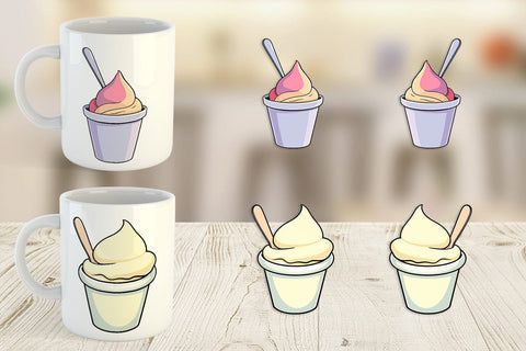 Mug Wrap Ice Cream Cup Sublimation artnoy 
