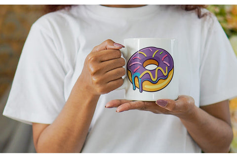 Mug Wrap Icing Drizzled Donut Sublimation artnoy 