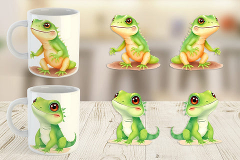 Mug Wrap Iguana Wildlife Sublimation artnoy 