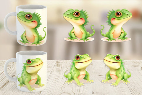 Mug Wrap Iguana Wildlife Sublimation artnoy 