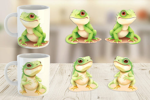 Mug Wrap Iguana Wildlife Sublimation artnoy 