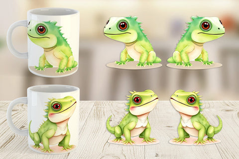 Mug Wrap Iguana Wildlife Sublimation artnoy 