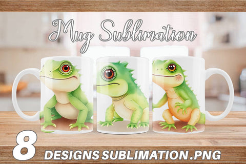 Mug Wrap Iguana Wildlife Sublimation artnoy 