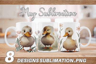 Mug Wrap Illustration Duck Sublimation artnoy 