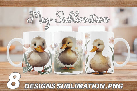 Mug Wrap Illustration Duck Sublimation artnoy 