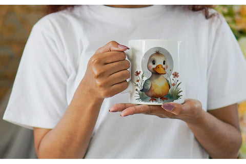 Mug Wrap Illustration Duck Sublimation artnoy 