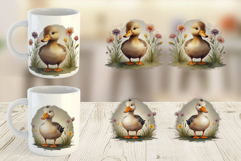 Mug Wrap Illustration Duck Sublimation artnoy 