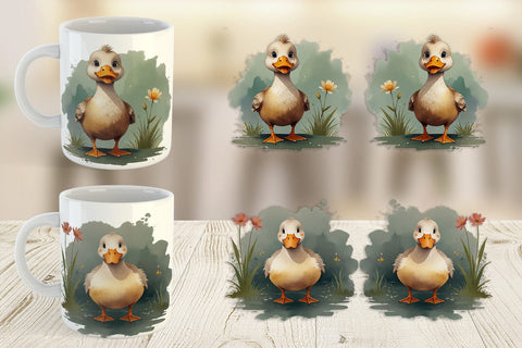 Mug Wrap Illustration Duck Sublimation artnoy 