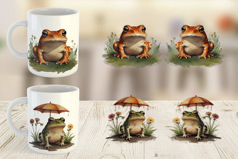 Mug Wrap Illustration Frog Sublimation artnoy 
