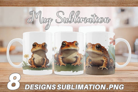 Mug Wrap Illustration Frog Sublimation artnoy 