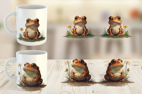 Mug Wrap Illustration Frog Sublimation artnoy 