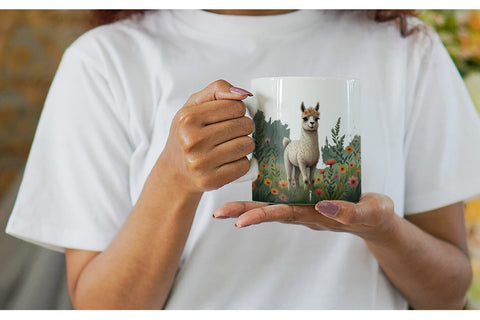 Mug Wrap Illustration Llama Sublimation artnoy 