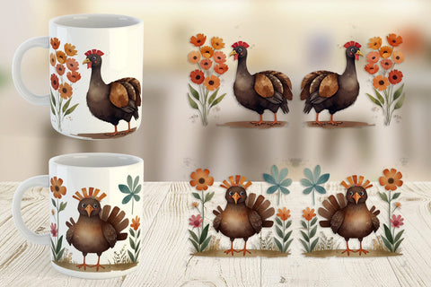 Mug Wrap Illustration Turkey Sublimation artnoy 