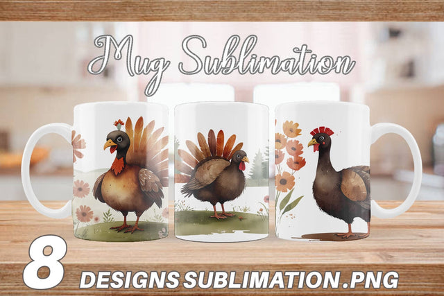 Mug Wrap Illustration Turkey Sublimation artnoy 