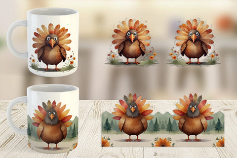 Mug Wrap Illustration Turkey Sublimation artnoy 