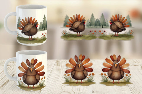 Mug Wrap Illustration Turkey Sublimation artnoy 