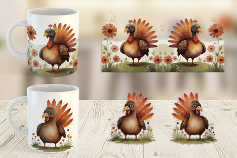 Mug Wrap Illustration Turkey Sublimation artnoy 