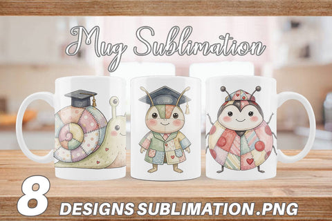 Mug Wrap Innocent Garden Graduate Patchwork Sublimation artnoy 