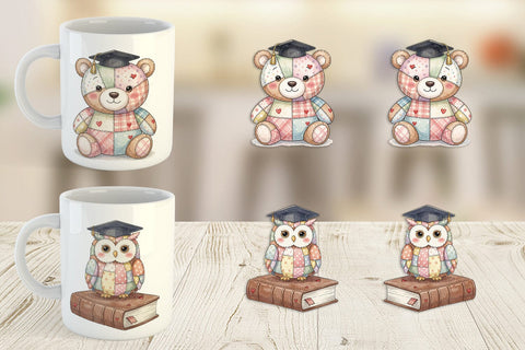 Mug Wrap Innocent Graduation Patchwork Watercolor Sublimation artnoy 