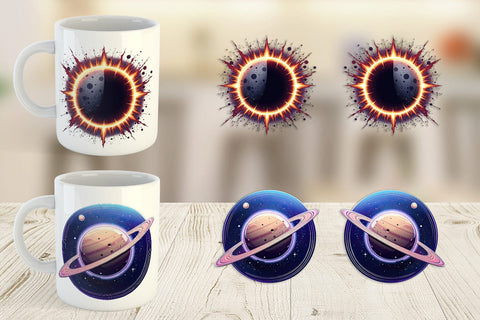 Mug Wrap Interstellar Icons Sublimation artnoy 