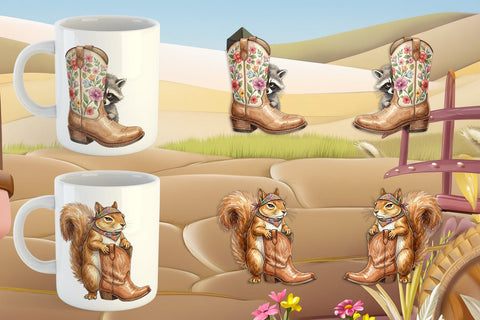 Mug Wrap Introvert Desert Animal Watercolor Sublimation artnoy 