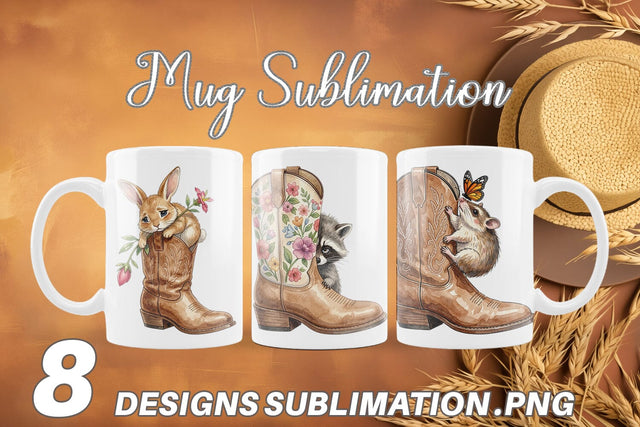 Mug Wrap Introvert Desert Animal Watercolor Sublimation artnoy 