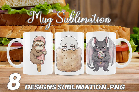 Mug Wrap Introvert Sugar Coma Sweet Watercolor Sublimation artnoy 