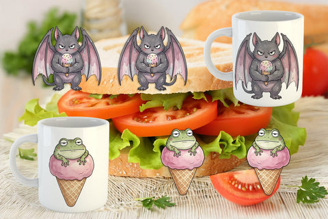 Mug Wrap Introvert Sugar Coma Sweet Watercolor Sublimation artnoy 