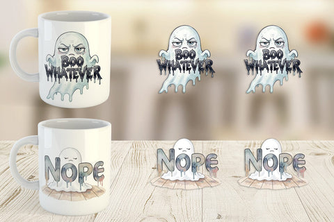 Mug Wrap Introverted Ghost Sarcastic Sublimation artnoy 