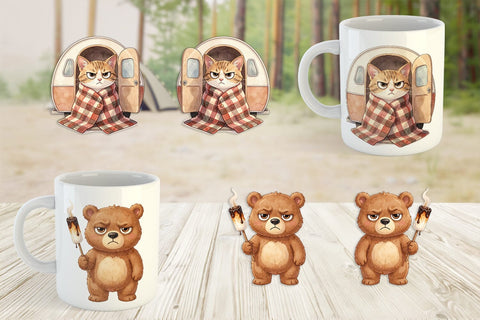 Mug Wrap Introverted Glamping Animal SVG artnoy 