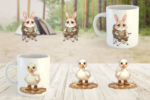 Mug Wrap Introverted Glamping Animal SVG artnoy 