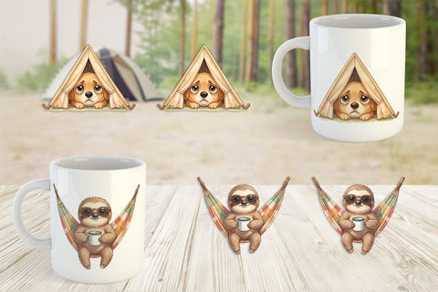 Mug Wrap Introverted Glamping Animal SVG artnoy 