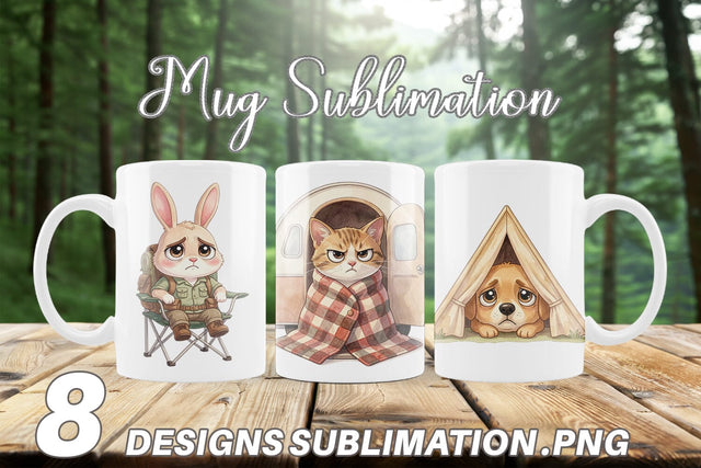 Mug Wrap Introverted Glamping Animal SVG artnoy 