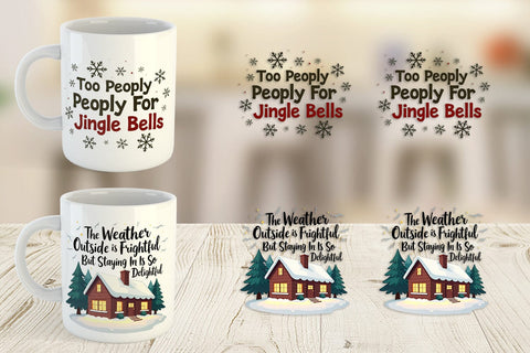 Mug Wrap Introvert's Grumpy Christmas Sublimation artnoy 