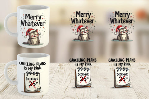Mug Wrap Introvert's Grumpy Christmas Sublimation artnoy 